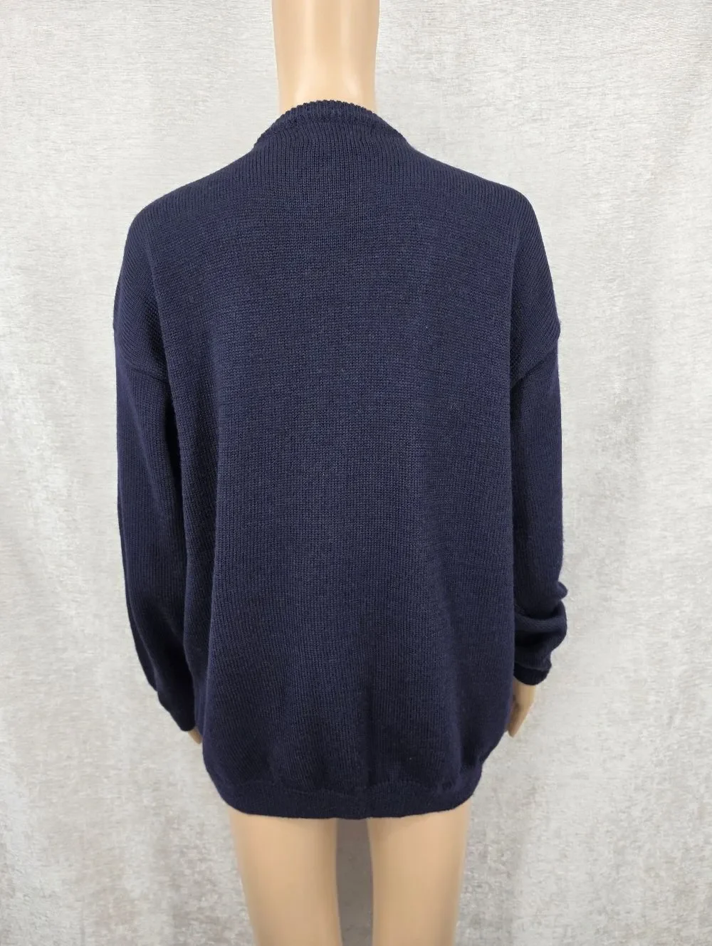 Tulchan Wool Navy Sweater Cardigan Argyle Plaid Scottie Dog Castle Dark Academia